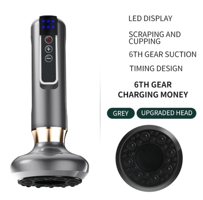Electric Vacuum Cupping Massager – Anti-Cellulite Gua Sha Suction Cup for Fat Burning & Body Slimming