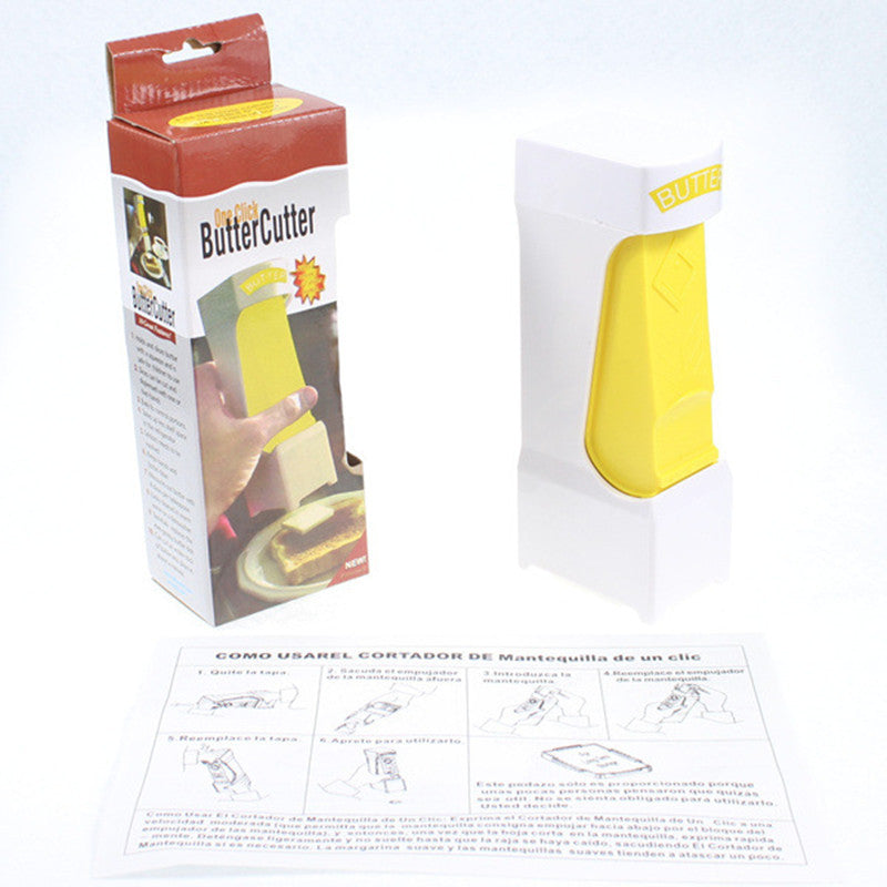 Butter Cutter & Cheese Slicer – One-Button Dispenser with Storage Box | Easy Kitchen Tool for Cooking, Baking & Steak