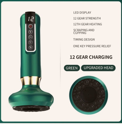 Electric Vacuum Cupping Massager – Anti-Cellulite Gua Sha Suction Cup for Fat Burning & Body Slimming