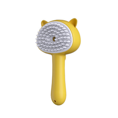 Rechargeable Pet Grooming Brush – Self-Cleaning Mist Slicker for Cats & Dogs