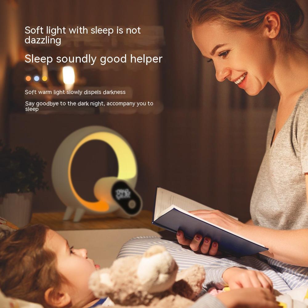 Creative Q Light Analog Sunrise Alarm Clock with Digital Display, Bluetooth Audio & Colorful Atmosphere Lighting