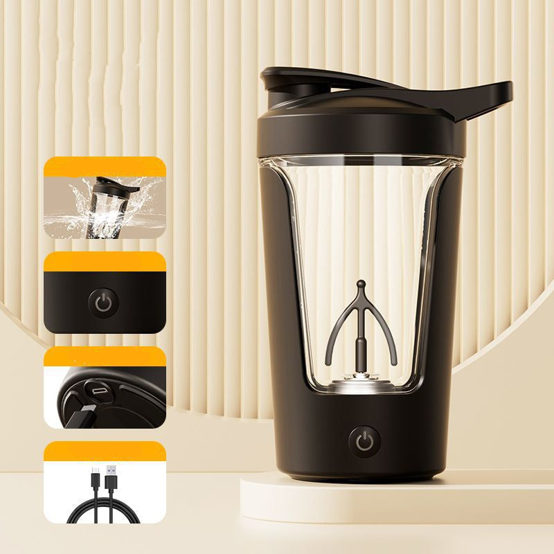 400ml Electric Protein Shaker Bottle – Automatic Mixer for Protein Powder, Milk, Coffee with 1200mAh Battery