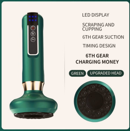 Electric Vacuum Cupping Massager – Anti-Cellulite Gua Sha Suction Cup for Fat Burning & Body Slimming