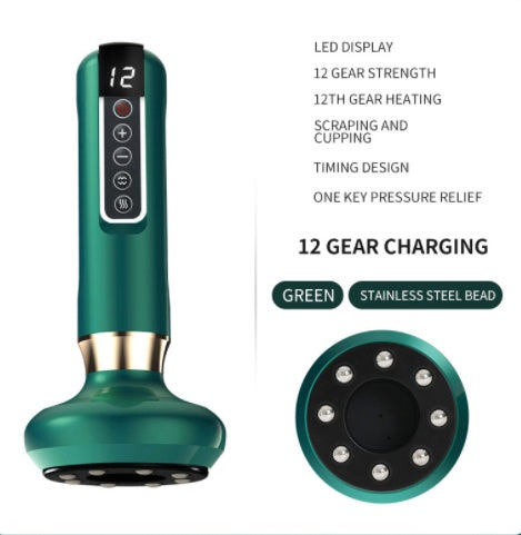 Electric Vacuum Cupping Massager – Anti-Cellulite Gua Sha Suction Cup for Fat Burning & Body Slimming
