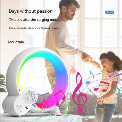 Creative Q Light Analog Sunrise Alarm Clock with Digital Display, Bluetooth Audio & Colorful Atmosphere Lighting