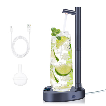 Rechargeable Automatic Water Dispenser with Stand – Desktop Water Bottle Dispenser & Extension Tube