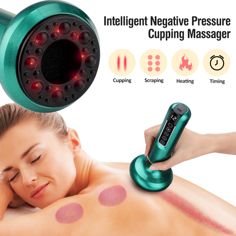 Electric Vacuum Cupping Massager – Anti-Cellulite Gua Sha Suction Cup for Fat Burning & Body Slimming