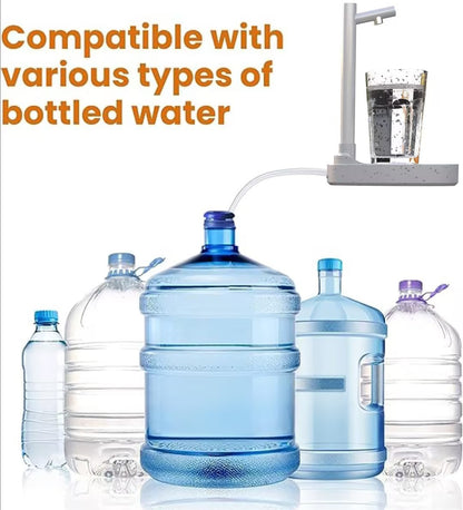 Rechargeable Automatic Water Dispenser with Stand – Desktop Water Bottle Dispenser & Extension Tube