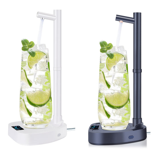 Rechargeable Automatic Water Dispenser with Stand – Desktop Water Bottle Dispenser & Extension Tube